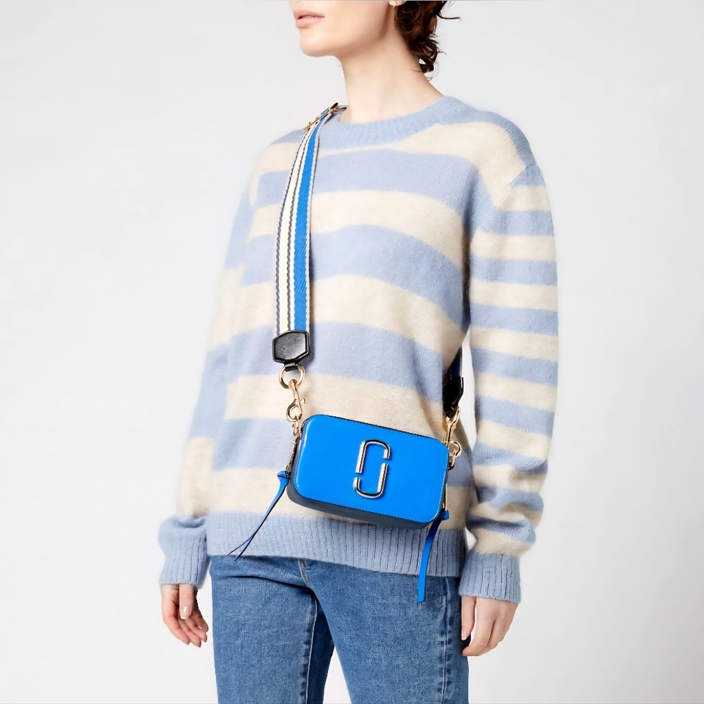 Marc Jacobs The Snapshot Crossbody Bag/Camera Bag (New Dazzling Blue/Gold)